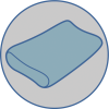 Трехслойная ортопедическая подушка с эффектом памяти 50х32см Olvi J2501
